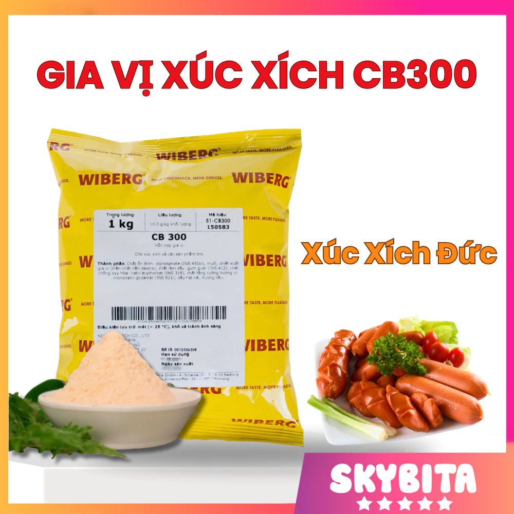 [100-500gr] Gia vị xúc xích Đức Wiberg CB300, Gia vị làm xúc xích tại nhà thơm ngon chuẩn vị, ATVS Thực pHẩm