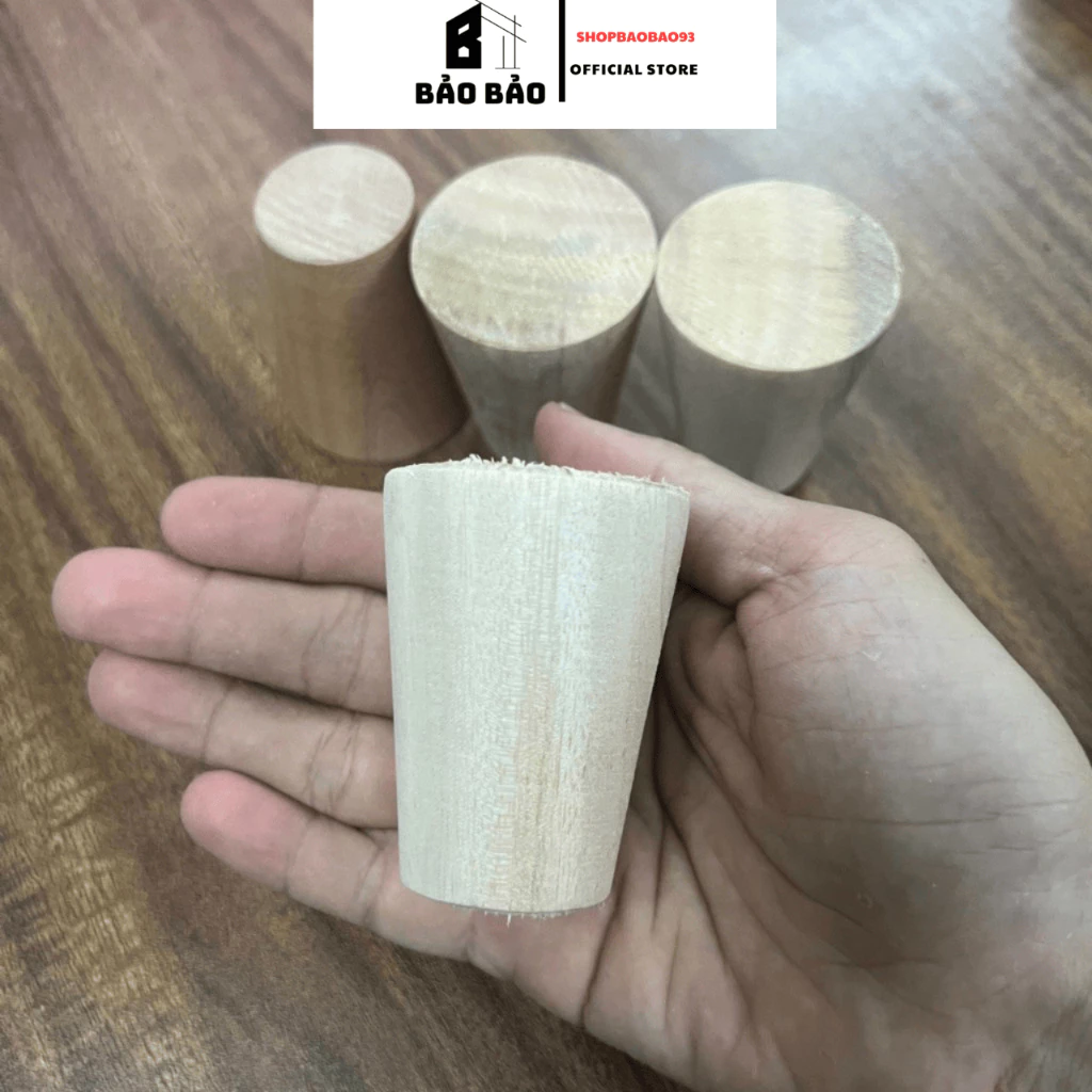 Chân gỗ cao su phụ kiện lắp ráp tủ gỗ kệ gỗ decor nhà cửa - CHÂN GỖ
