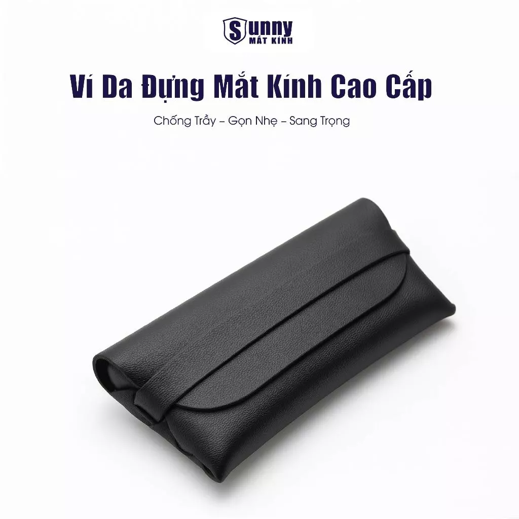 (Mẫu Ngẫu Nhiên) Ví Da Đựng Kính SUNNY MẮT KÍNH Chất Liệu Nhung Cao Cấp