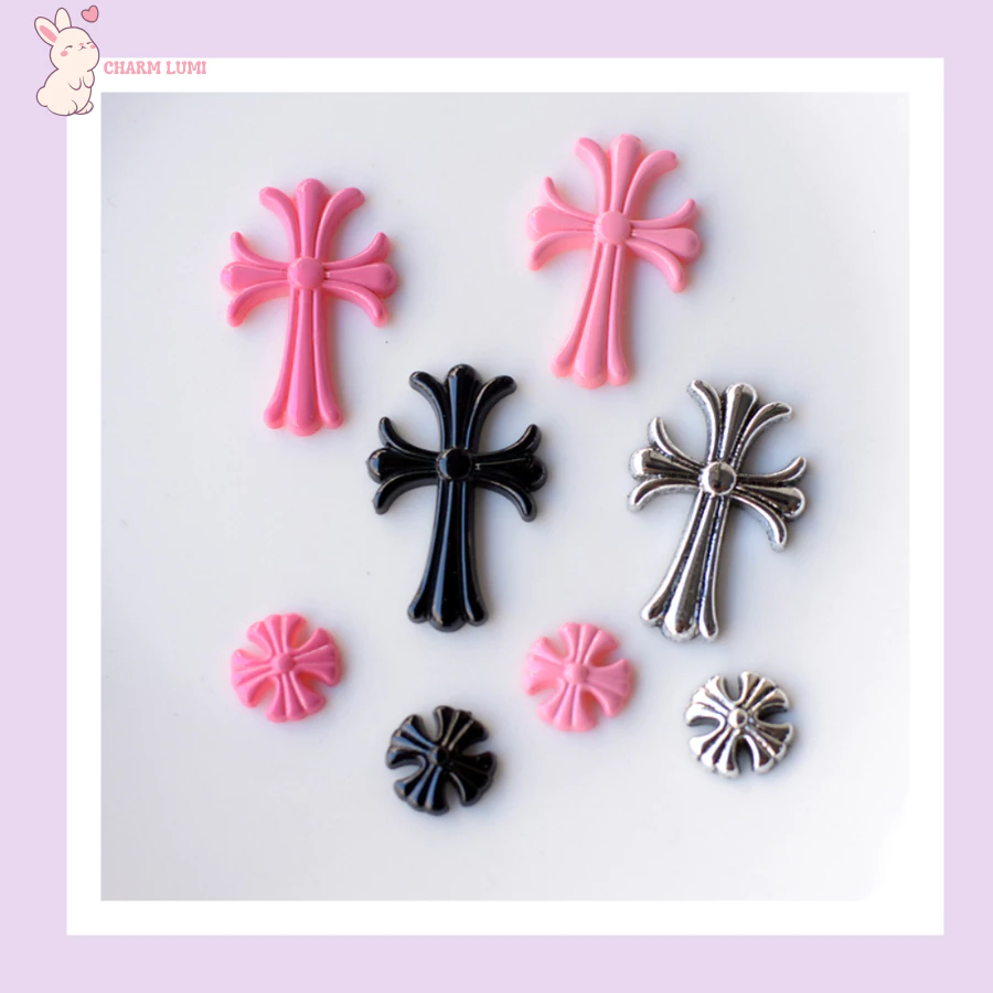 Charm Thánh Giá Gothic Mix Màu – Phụ Kiện Handmade DIY, Trang Trí Tiểu Cảnh, Ốp Lưng Điện Thoại, Nón Bảo Hiểm,...