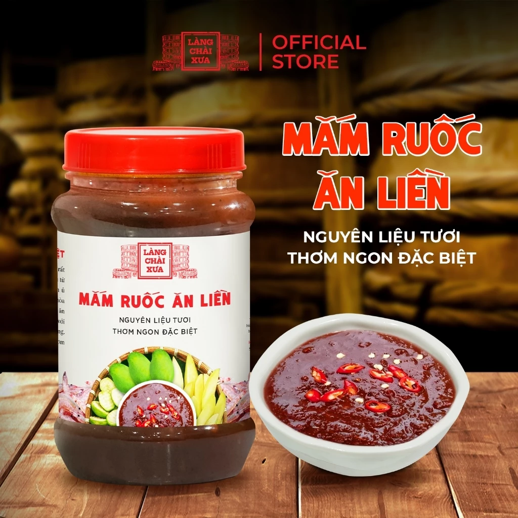 Mắm ruốc ăn liền Làng Chài Xưa hủ 260g (ăn thấy me tươi có hột chua chua rất ngon chuẩn vị xưa