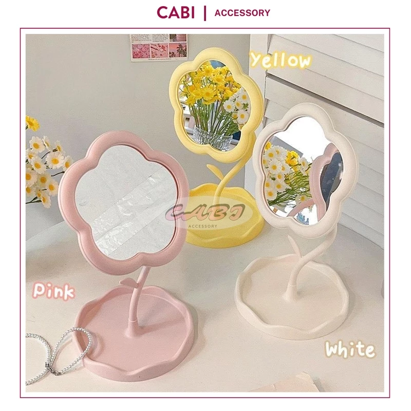 CB19 - Gương soi - Gương decor để bàn trang điểm hình bông hoa sang chảnh CABI