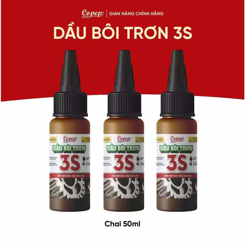 Copep dầu bôi trơn 3s chai 50ml - Giảm rỉ sét, bôi trơn các khớp nối - Sản Phẩm Chính Hãng