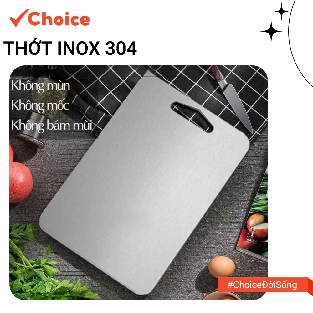 [New] [Choice] Thớt Inox 304 HTD179 Kháng Khuẩn An Toàn Cho Cả Nhà