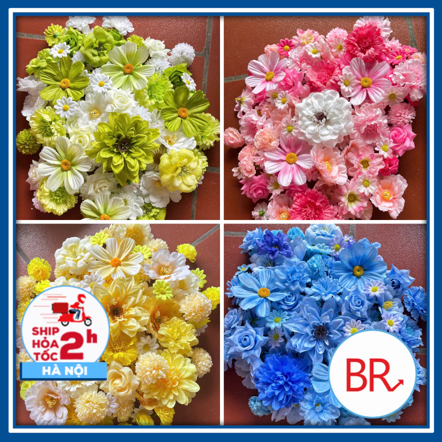 Set 100/50/20 Đầu Bông Hoa Lụa Decor Tết,Trang Trí Giỏ Quà Tháp Bánh,Phụ Kiện Handmade Làm Bó Hoa,Mũ Tốt Nghiệp 03063