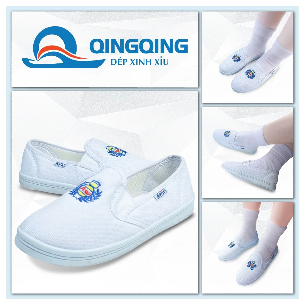 Giày lười (giày xỏ) Nữ ASIA không dây,đủ size lao động thể thao siêu bền - Có HĐĐT