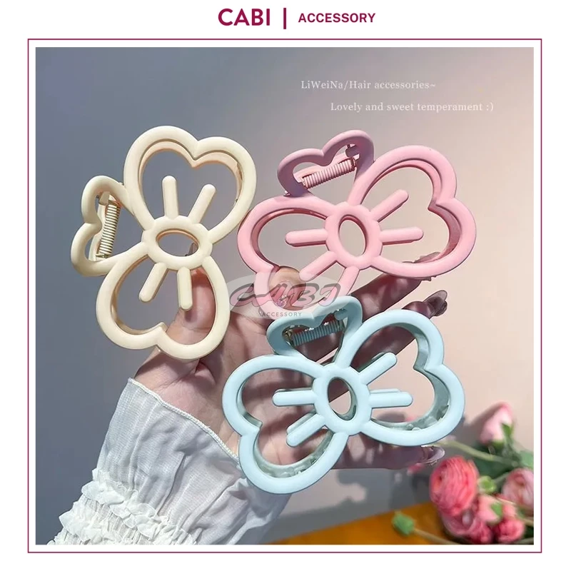 CB26 - Kẹp tóc NƠ MÈO TRÁI TIM cỡ lớn phong cách Hàn Quốc ngọt ngào cho nữ