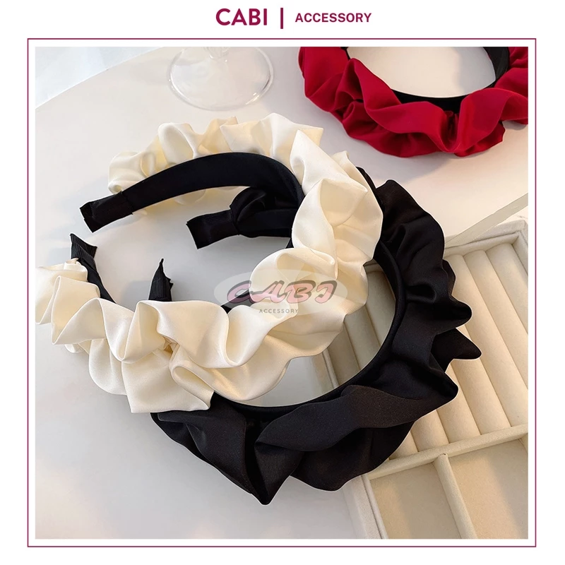 CB28 - Băng Đô Cài Tóc Vải Nhăn Phong Cách Pháp Cổ Điển Thời Trang Cho Nữ Xinh Xắn