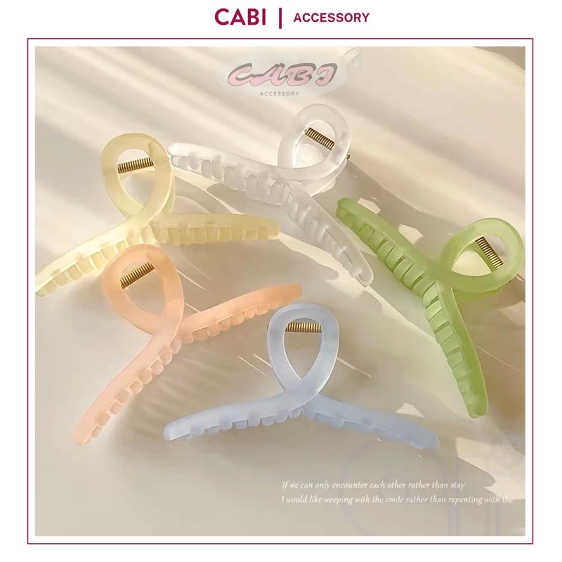 CB30 - Kẹp Tóc Càng Cua Thạch Nhám Bản Lớn 13CM Nhiều Màu, Hình Dáng Dễ Thương Cho Nữ