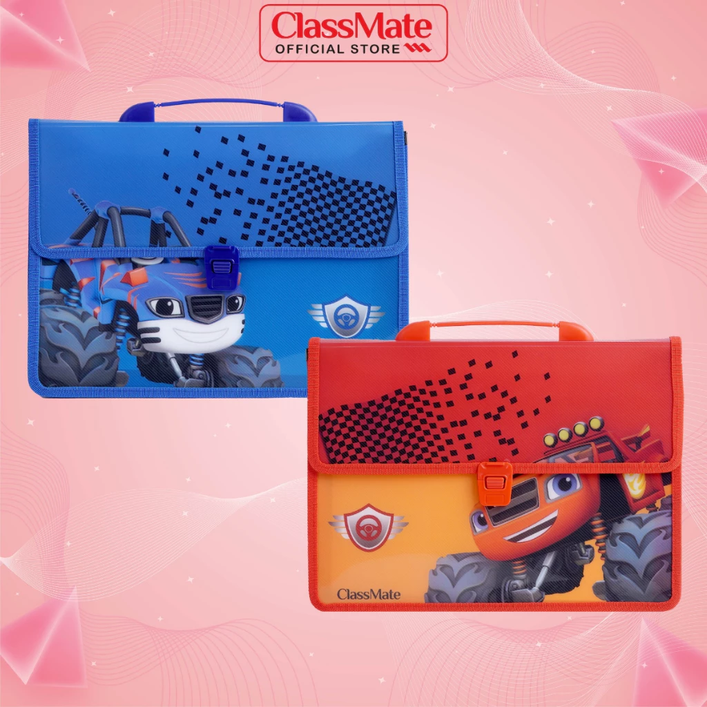 Cặp Học Thêm 2 Ngăn The Car CLASSMATE Hình Ngộ Nghĩnh, Chất Liệu Nhựa Nguyên Sinh An Toàn (33x24x8.5cm) CL-SB308