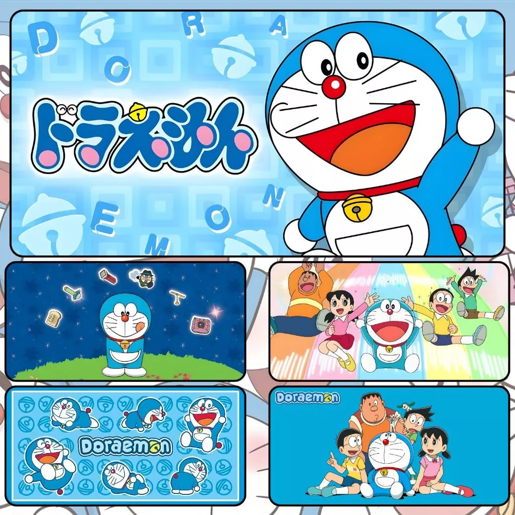 Lót Chuột Cỡ Lớn DORAEMON Size 80x30cm / 90x40cm / 120x60cm Chống Trượt, Bền Đẹp