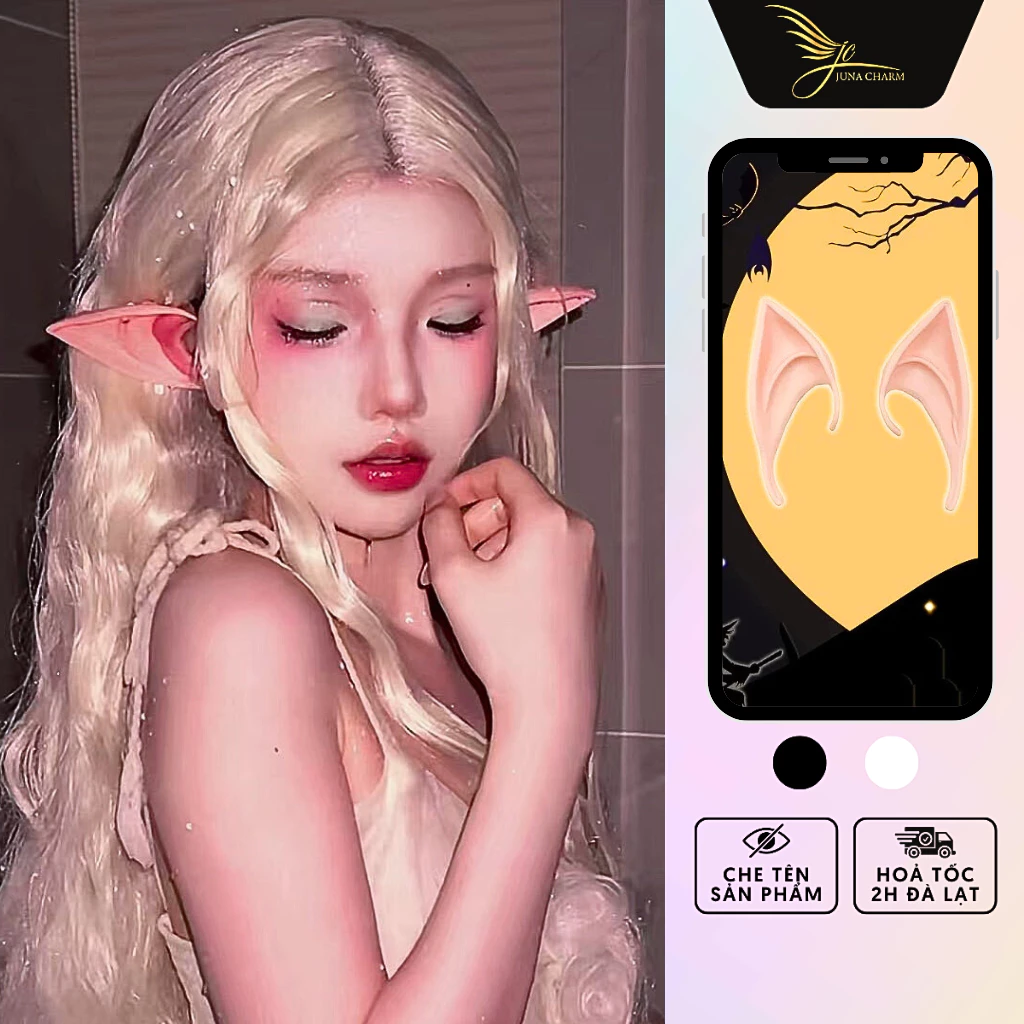 Tai Yêu Tinh, Tai Giả Hóa Trang Cosplay JUNA Thời Trang Phụ Kiện Dành Cho Nữ, Chất Liệu Silicon Cao Cấp