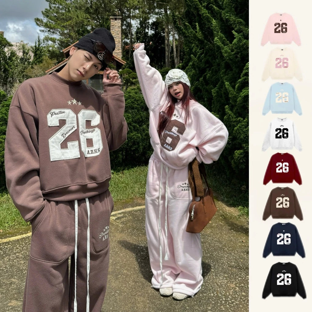 AB HOUSE - Áo sweater 26 form rộng thời trang nam nữ