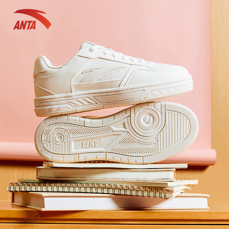 ANTA Giày Thời Trang Thể Thao Nữ X-Game Shoes Giày Sneaker đế bằng full trắng siêu nhẹ 1225C8010
