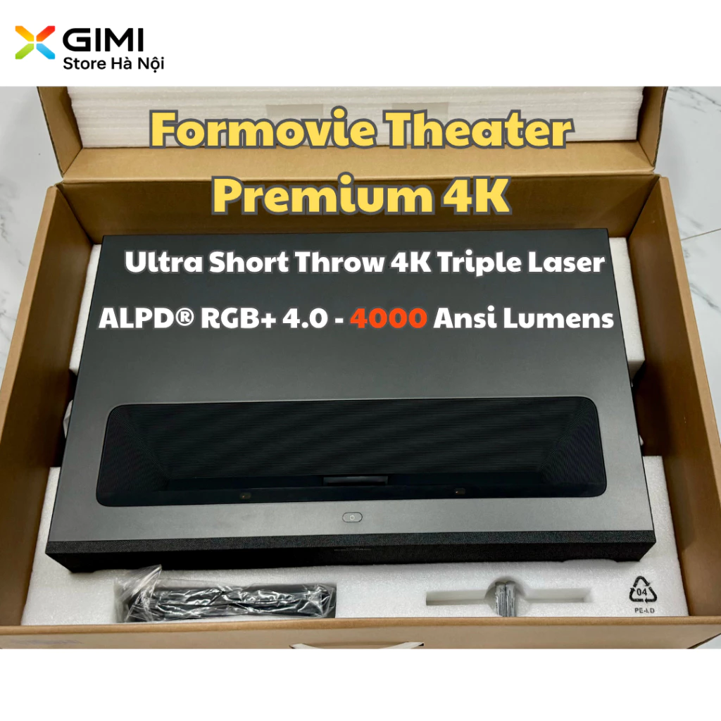 Máy chiếu siêu gần 4K Formovie Theater Premium T2 – 4000 ANSI, ALPD 4.0 Laser, Dolby Vision, Android TV