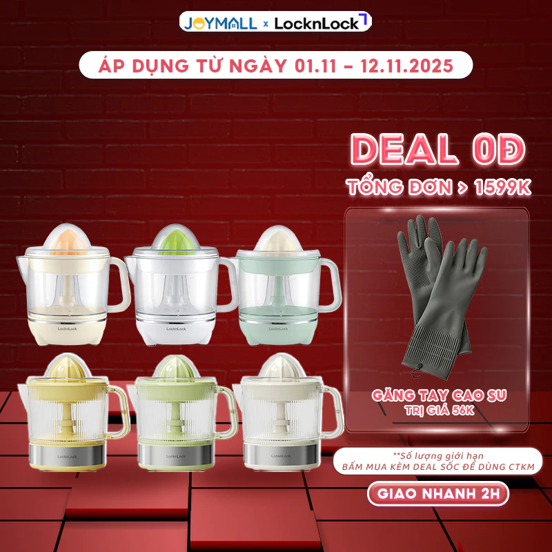 Máy vắt cam LocknLock EJJ231 và EJJ244 700ml 40W - Hàng chính hãng, xoay ép 2 chiều - JoyMall