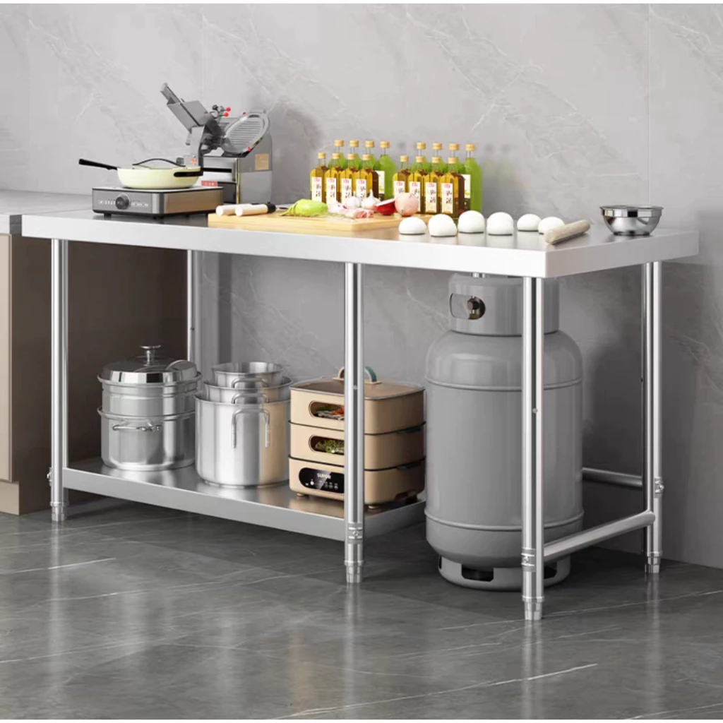 Kệ Để Bếp Gas 2 Tầng Inox 304 Kệ Bếp Đa Năng,Chống Trầy, Chịu Nhiệt Cao 80~140CM Chiều Dài