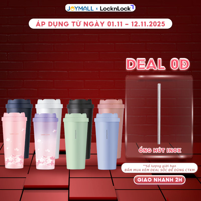 Ly giữ nhiệt LocknLock LHC3249 550ml, LHC3271 400ml, Hàng chính hãng, thép không gỉ 316L - JoyMall
