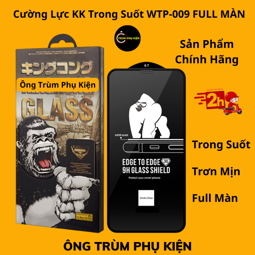 Kính Cường Lực IPhone KK Full Màn Trong Suốt Cho…