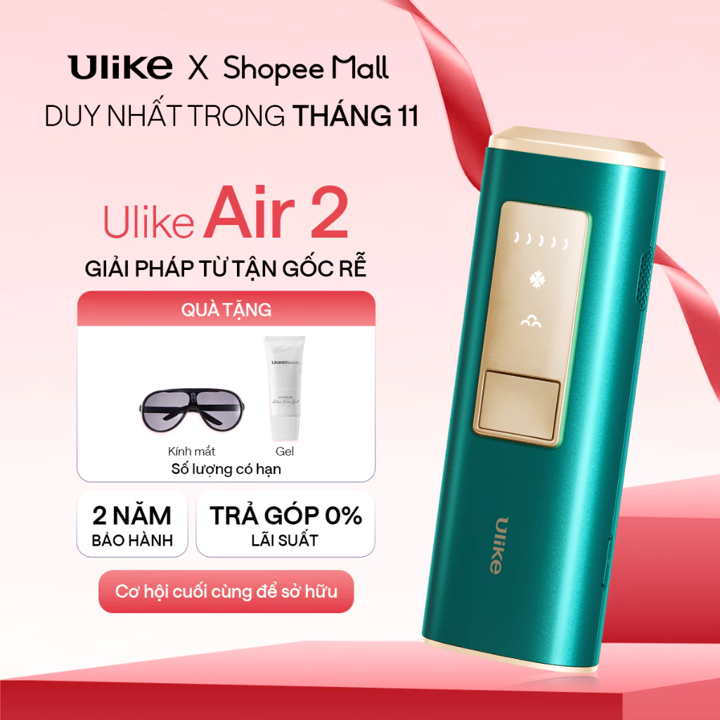 Máy triệt lông Ulike Air 2 công nghệ làm mát Ice Cooling IPL Sapphire Xanh đậm