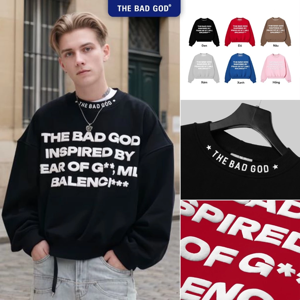 [NEW ARRIVALS 2025] Áo Sweater Nỉ Nhung The Bad God Dra Nam Nữ Thu Đông Local Brand