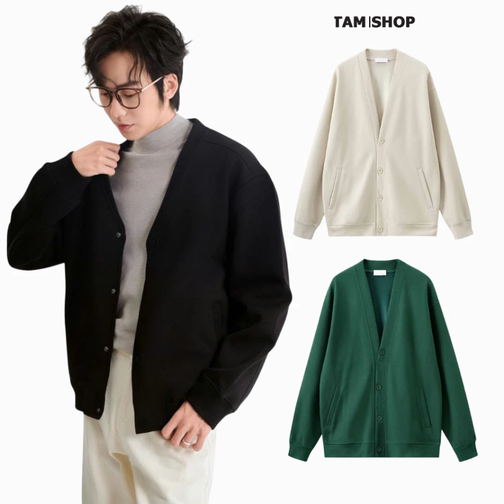 Áo tweed kiểu cardigan Unisex - kiểu dáng Hàn Quốc thời trang cho cả nam và nữ form rộng - K1