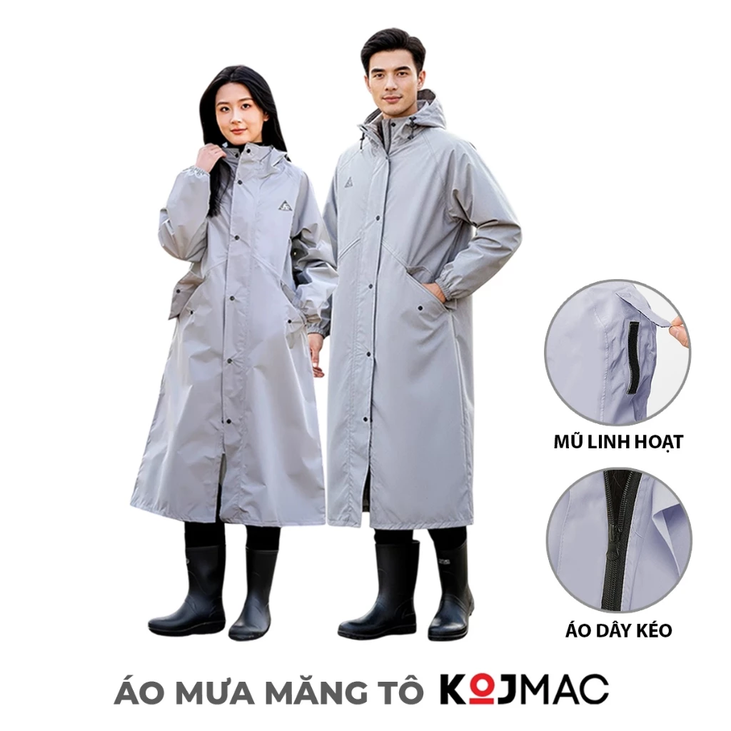 Áo Mưa Kéo Măng tô 3in1 Cao Cấp UNISEX 1 Người Cô Đơn ( Mangto ba trong một Chống Nước Áo Khoác và Choàng Thời Trang )