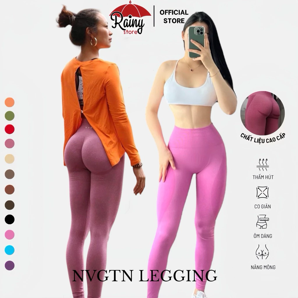 [ NVGTN Legging - Dệt Kim ] Quần Dài Tập Gym Yoga NVGTN - Đồ Tập Rainy Store