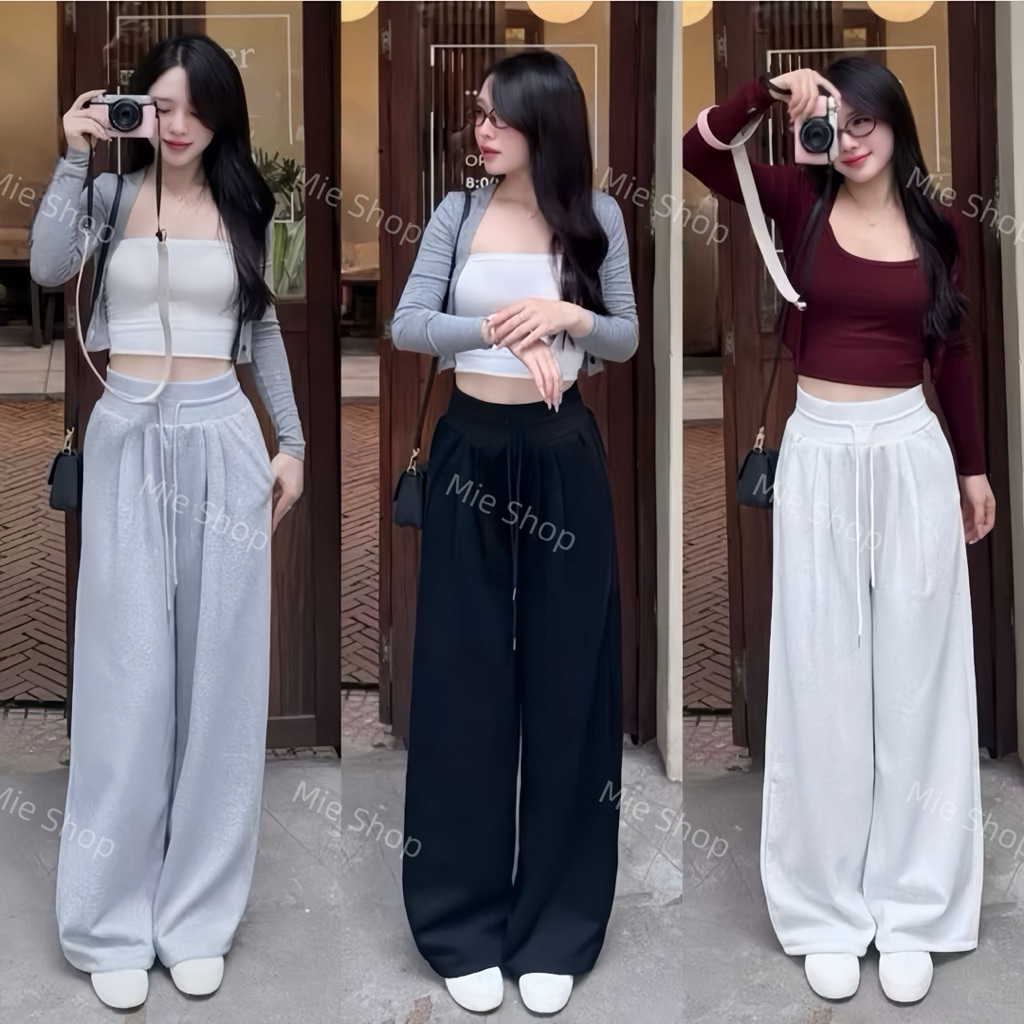 - Quần Ống Rộng Chất Nỉ và Len, có túi, Vải Dày Dặn, Bản cạp chun to, chiều…