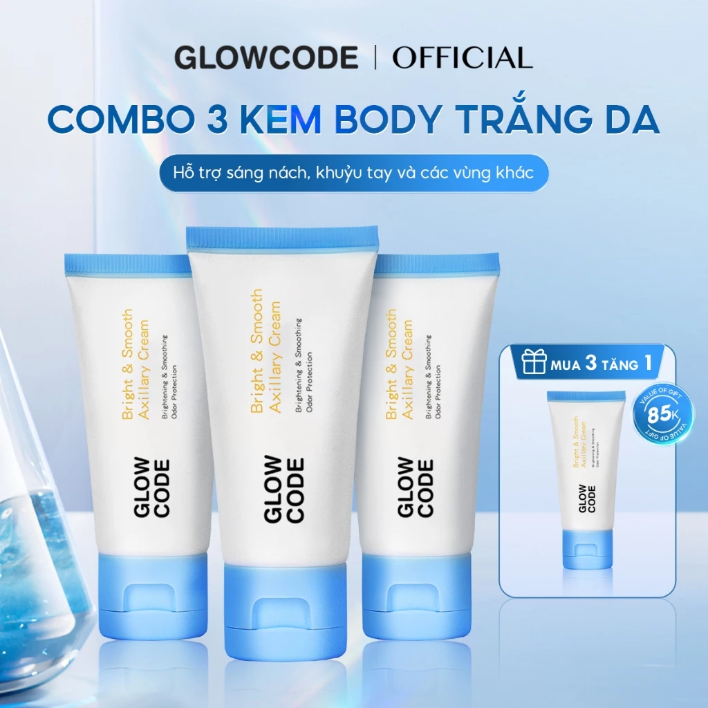 [MUA 3 TẶNG 1] Combo 3 Kem body trắng da Glowcode dưỡng ẩm dưỡng trắng nách giảm thâm nách Khuỷu Tay Đầu Gối