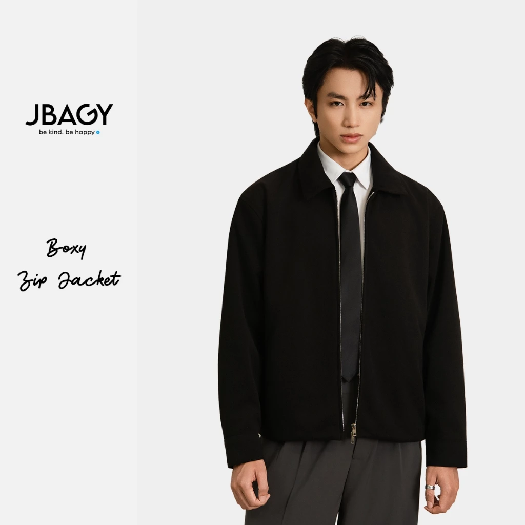 Áo khoác dạ nam JBAGY Zip Jacket 2 chiều vải cao cấp - JK001 (D14K45)