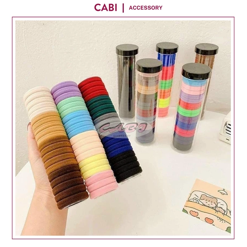CB45 - Set hộp 20 dây chun cột tóc nhiều màu basic phong cách hàn quốc