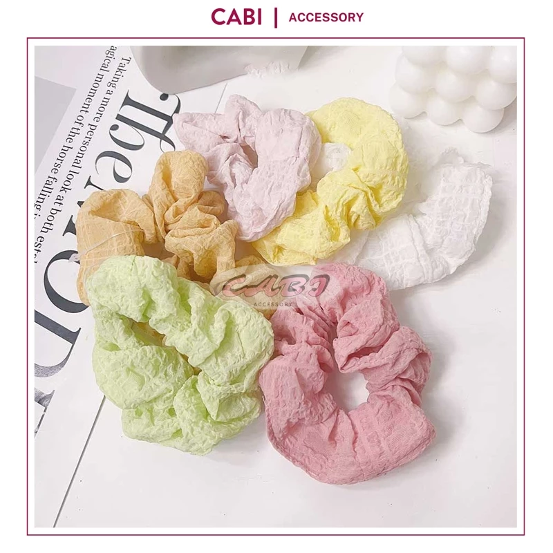 CB46 - Dây cột tóc phong cách vintage, dây chun tóc nhiều màu đơn giản