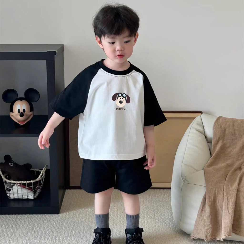Áo thun ngắn tay cho bé trai ELIOKIDS, áo thun tay ngắn chất cotton cho bé từ 7kg-32kg.