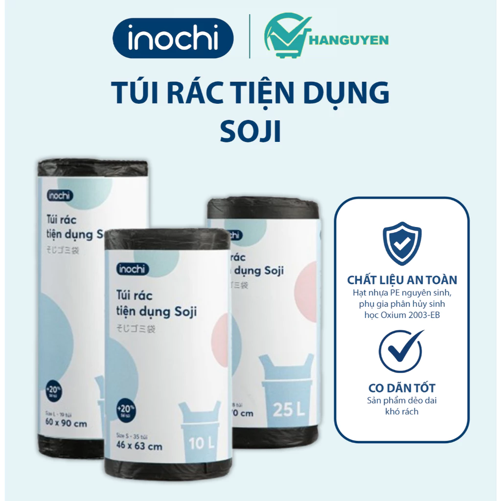 Túi rác tiện dụng Soji Inochi – chất liệu bền chắc, dễ sử dụng, mang lại vẻ đẹp sạch sẽ cho không gian sống