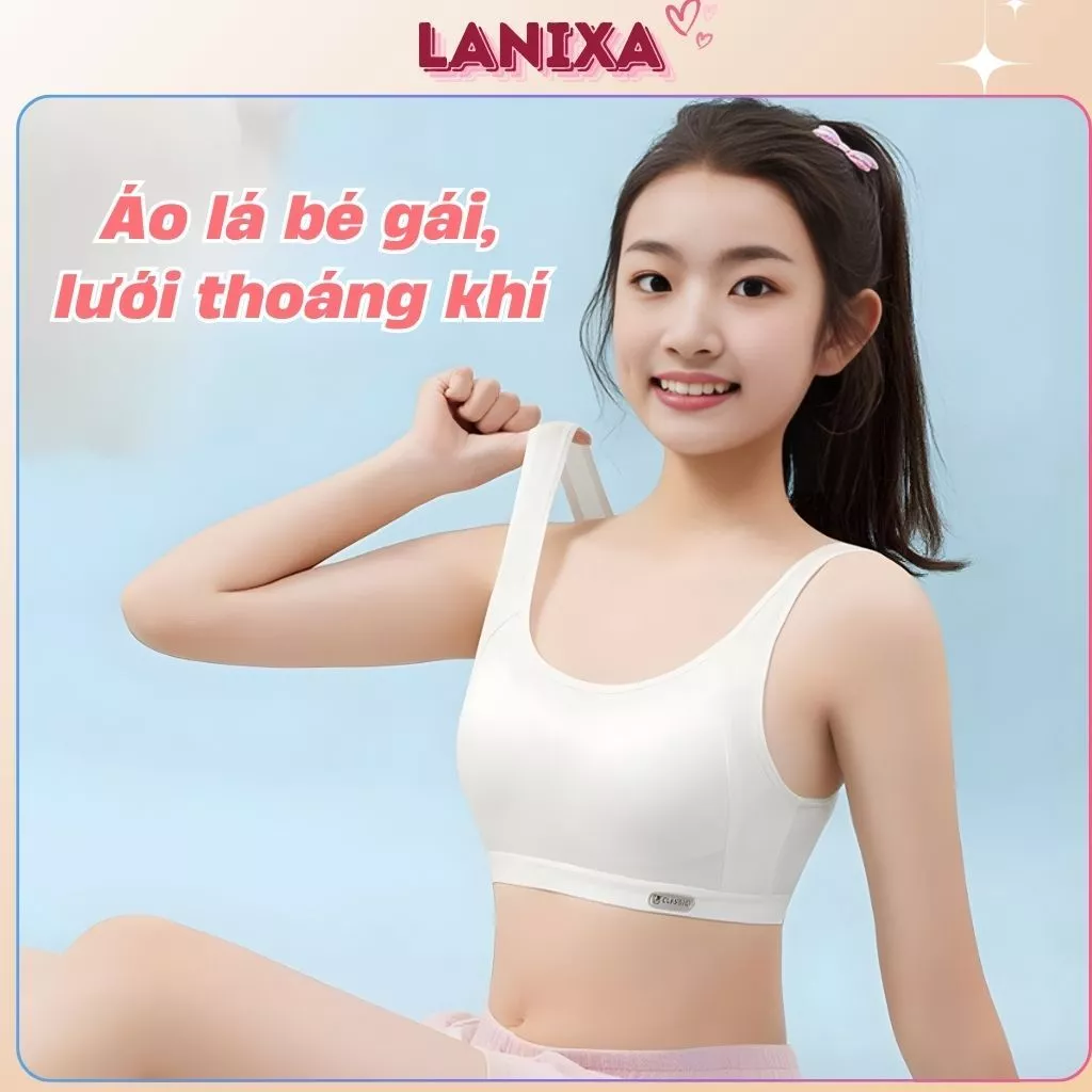 Áo lá nữ học sinh cao cấp lưới thoáng mát đệm mút ôm ngực Áo lót bra nữ tập gym thể thao LANIXA B612