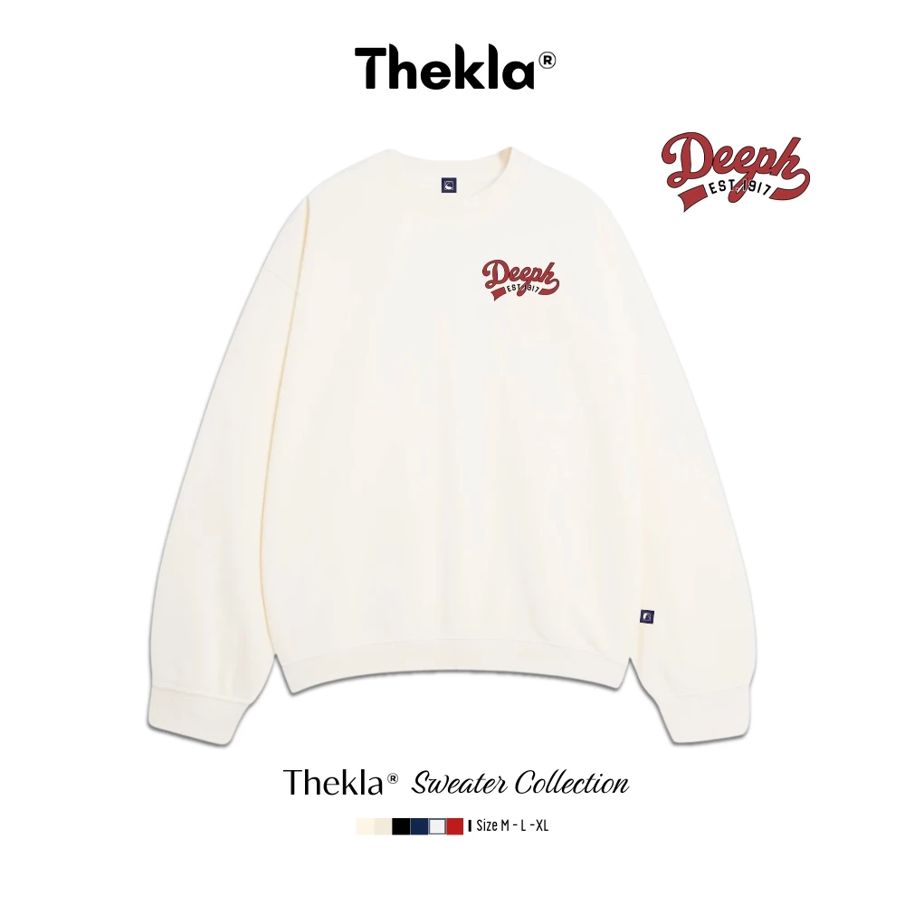 Áo Sweater Nỉ Lông Cáo Form Rộng Thekla In Chữ Deeph BST347 Nhiều Màu Mềm Mịn Dày Dặn Giữ Ấm Mùa Đông