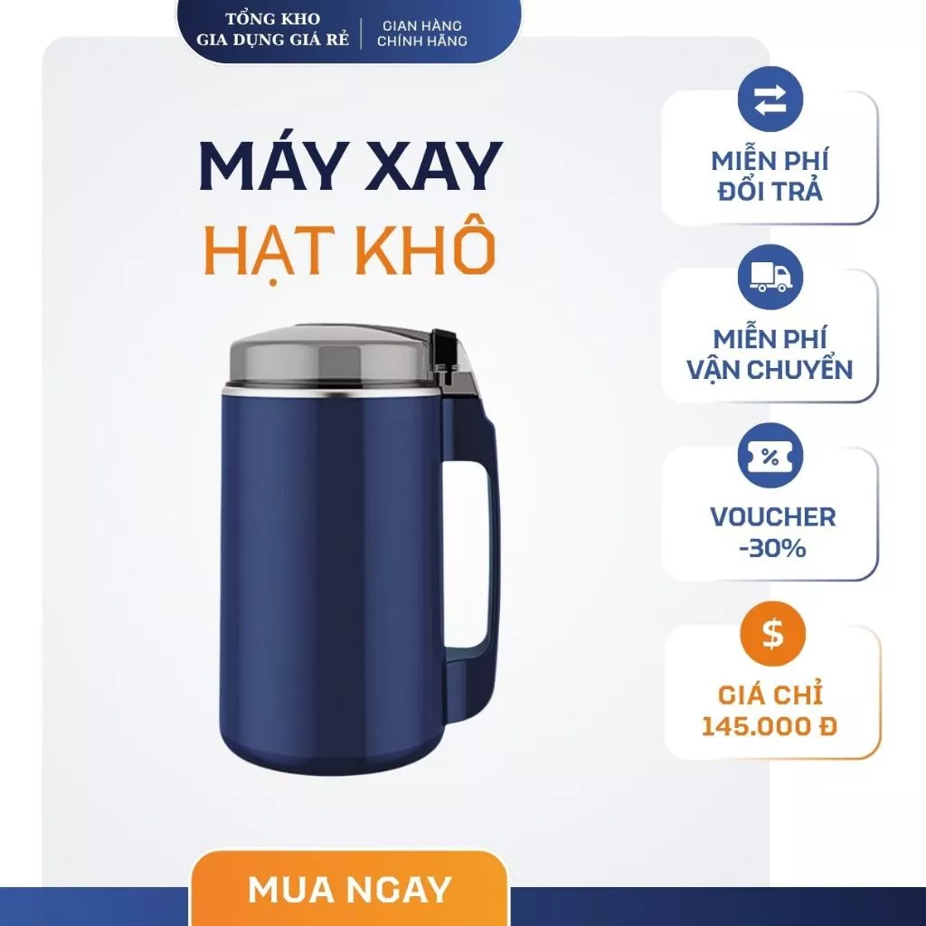 Máy Xay Hạt Khô Cầm Tay Đa Năng Nghiền Các Loại Hạt, Ngũ Cốc, Đồ Khô Tiện Lợi Hot