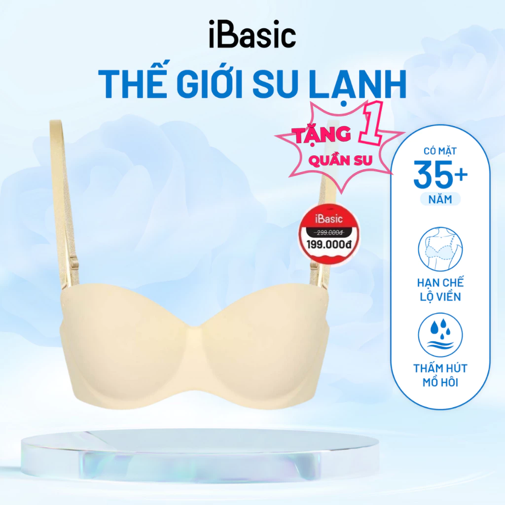 Áo ngực su iBasic có gọng không đường may mút vừa cup phom đúc BRAW098