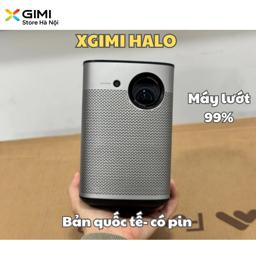 Máy chiếu mini XGIMI Halo Full HD 1080P – 800 ANSI – Android TV – Pin tích hợp – Âm thanh Harman Kardon