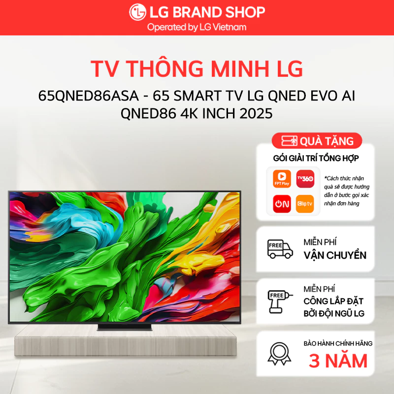 65QNED86ASA - 65 Smart TV LG QNED evo AI QNED86 4k Inch 2025