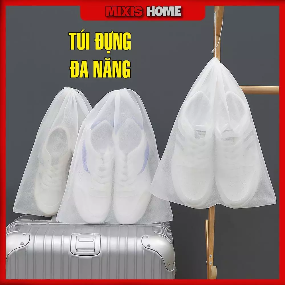 SET 40 Túi Đựng Giày Dép Đa Năng Chống Bụi, Chống Thấm Nước Chất Liệu Vải Không Dệt Loại Dây Rút - GD205
