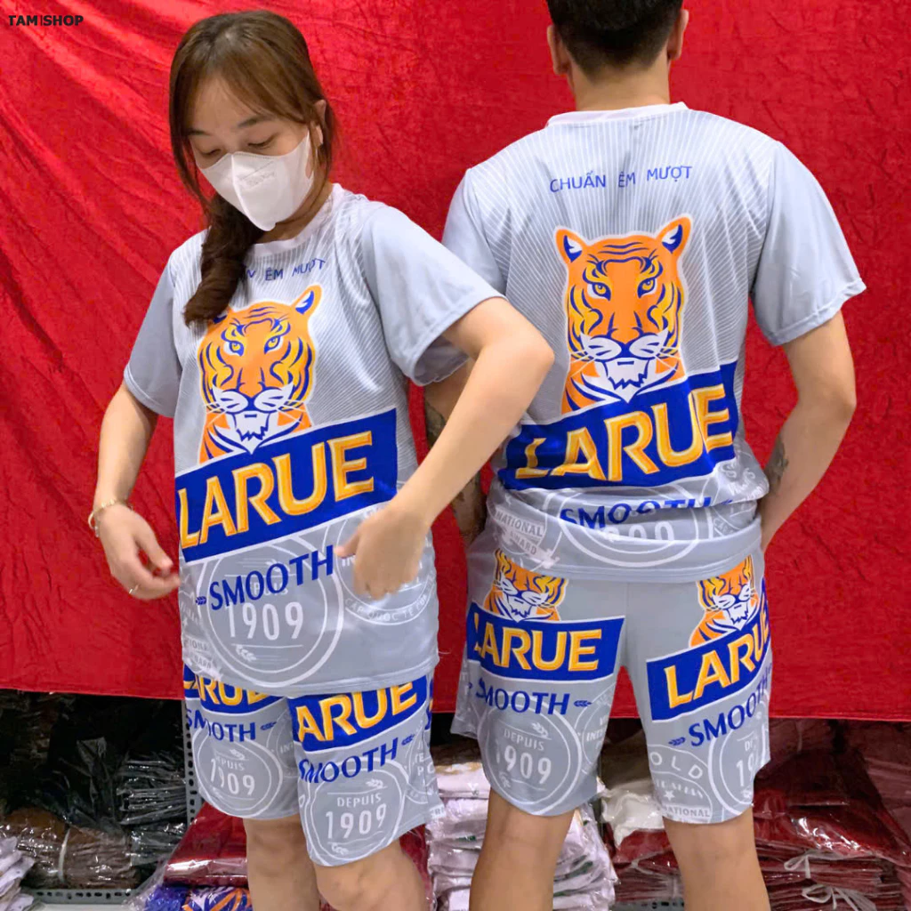 Đồ Bộ Nam Nữ LARUE BẠC- Set Quần Áo bia bốn mùa đẹp mặc nhà đi chơi thoải mái (TÂM SHOP) KL7