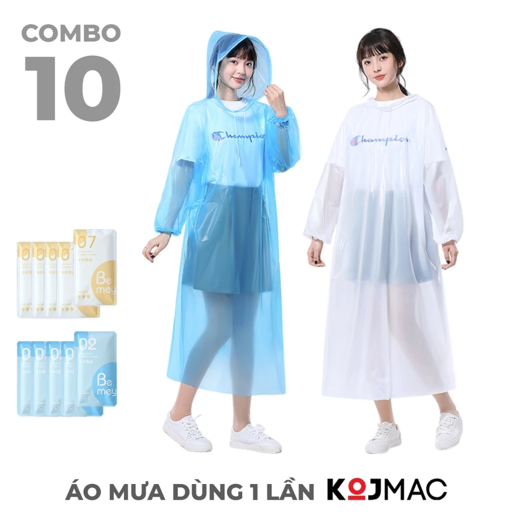 [COMBO 10 CÁI] Áo Mưa Dùng Một Lần - Bỏ Túi Nhỏ Gọn Tiện Lợi Đem Đi Mọi Nơi