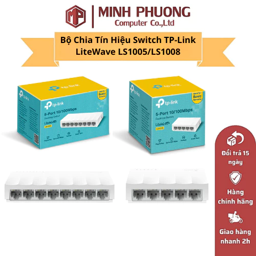 Bộ Chia Tín Hiệu Switch TP-Link LiteWave LS1005 / LS1008 5/8 Cổng 10/100Mbps - Mở Rộng Mạng Dễ Dàng