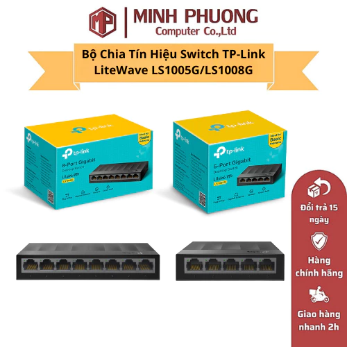 Bộ Chia Tín Hiệu Switch TP-Link LiteWave LS1005G / LS1008G 5/8 Cổng Gigabit (1000Mbps) - Plug & Play