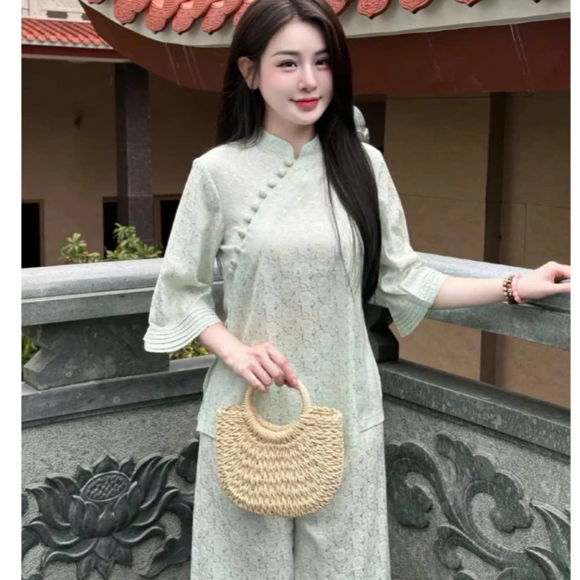 (BIG SIZE 40-75KG) SÉT ĐỒ LAM ĐI LỄ, ĐI CHÙA NHẸ NHÀNG, LỊCH SỰ TÔN VẺ TRANG NGHIÊM