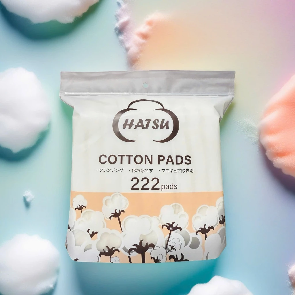 Bông tẩy trang Natural Cotton Pads 222 miếng mềm mịn 100% cotton