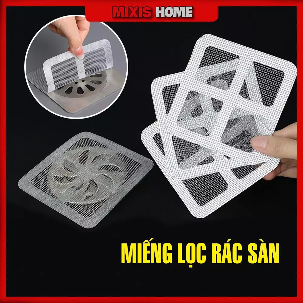 SET 80 Miếng Dán Lọc Rác, Tóc Chống Tắc Lọc Rác Nhà Tắm Miệng Cống Thoát Nước Chặn Côn Trùng 10x10cm - GD213