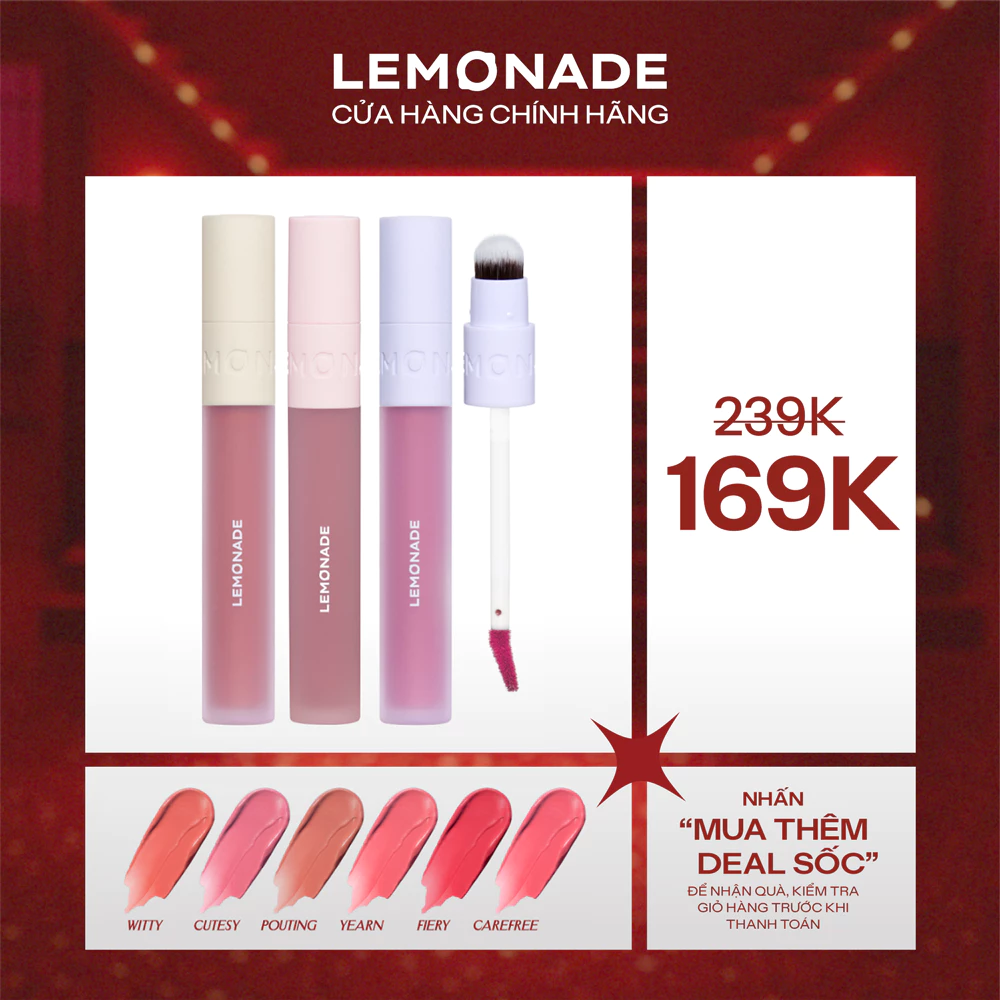 Son kem mịn lì thuần chay Lemonade Perfect Couple Lip 3.5g